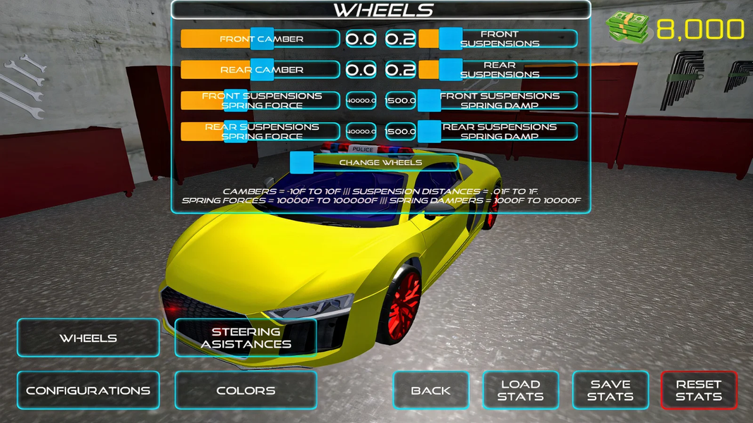 Audi r8 Police Car Game 2022 - Gameplay image of android game
