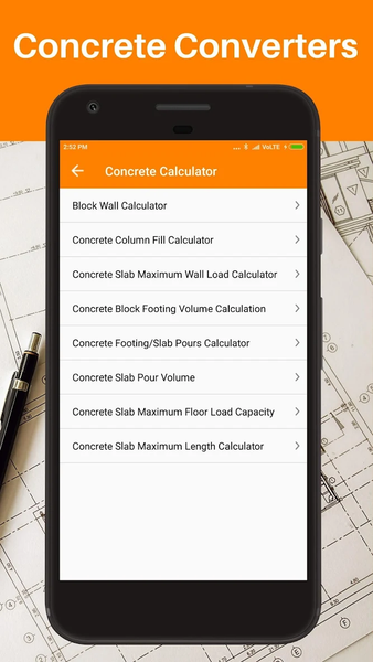 Civil Calculators & Converters - عکس برنامه موبایلی اندروید