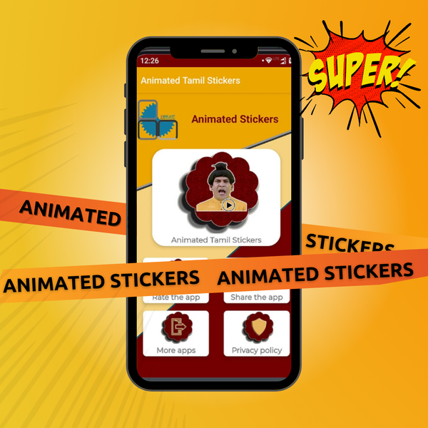 Animated Tamil WAStickers - Image screenshot of android app