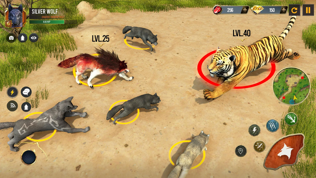 Wild Wolf Simulator Wolf Games - Gameplay image of android game