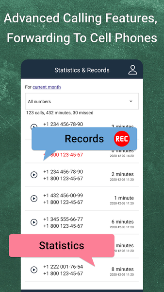 Toll-Free phone number ۱-۸۰۰ - عکس برنامه موبایلی اندروید