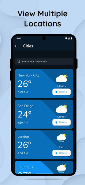 SkySync – Live Weather Updates - عکس برنامه موبایلی اندروید