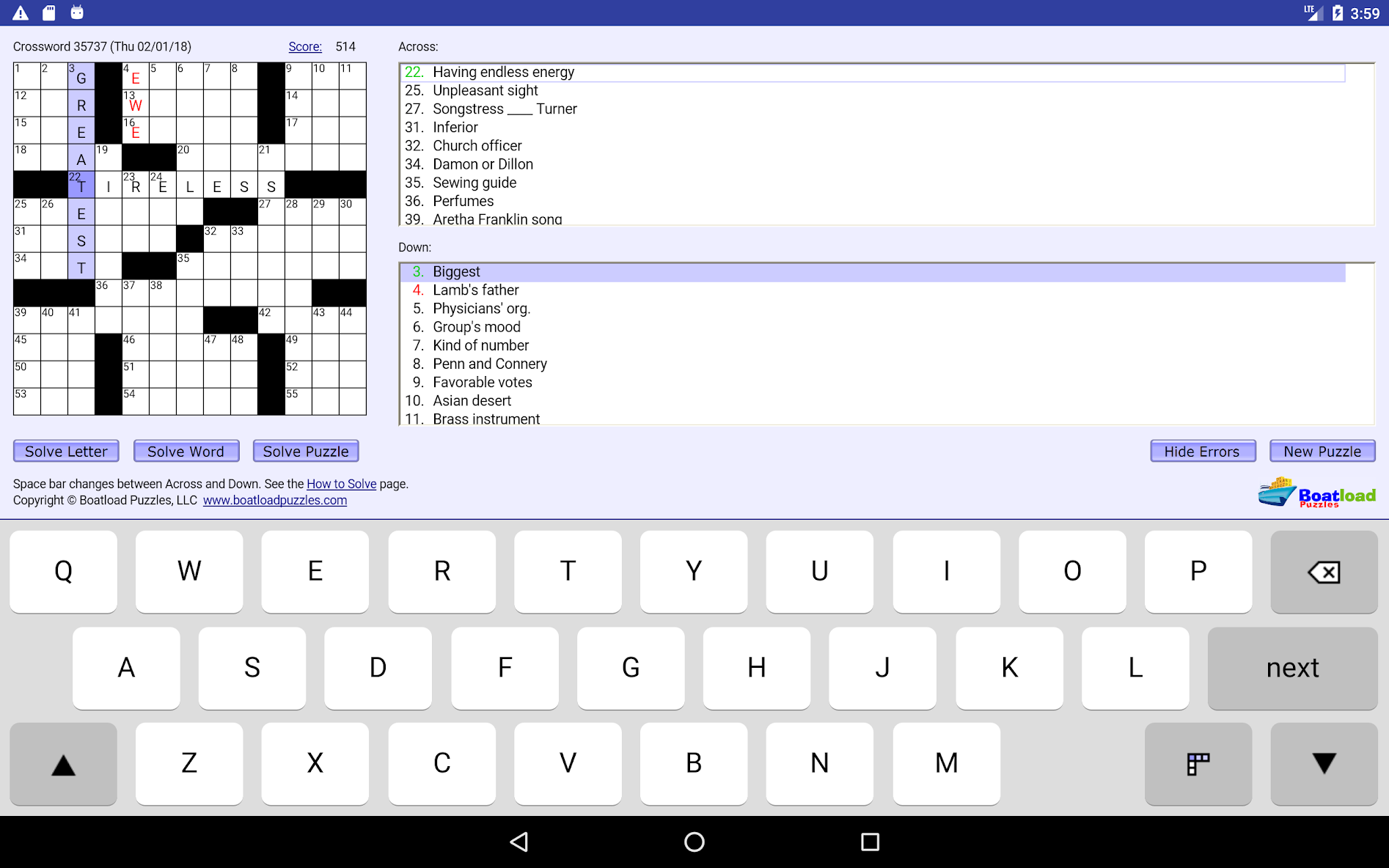 بازی Daily Crosswords - دانلود | بازار