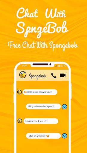 Incoming  Call From sponge  - Fake Video Call bob - عکس برنامه موبایلی اندروید