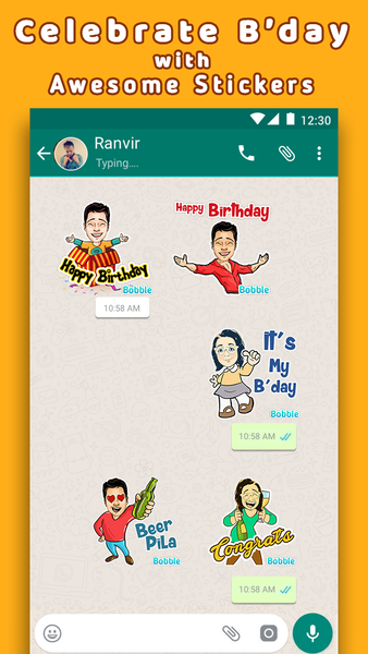 Happy Birthday Stickers for Wh - Image screenshot of android app