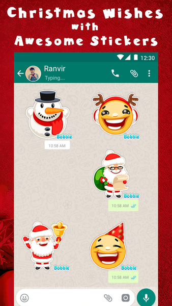 Christmas stickers for WhatsAp - Image screenshot of android app