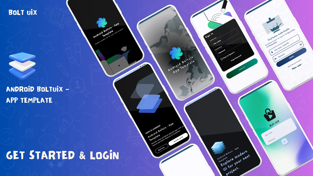 Kotlin Material UIX Template - عکس برنامه موبایلی اندروید