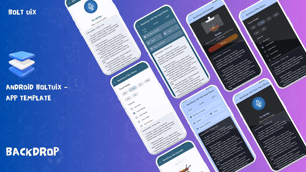 Kotlin Material UIX Template - عکس برنامه موبایلی اندروید