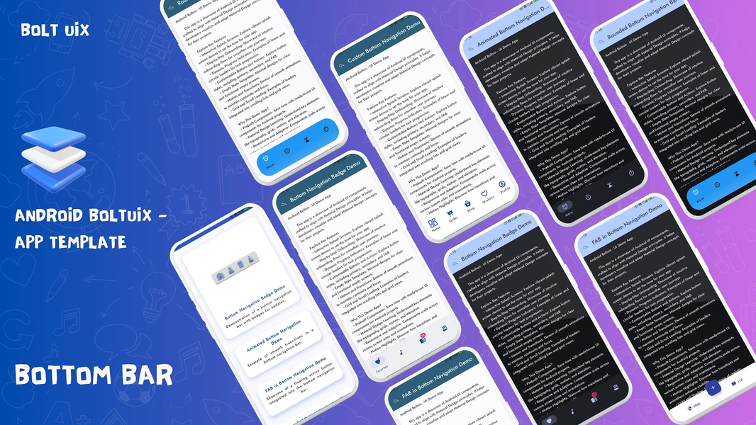Kotlin Material UIX Template - عکس برنامه موبایلی اندروید