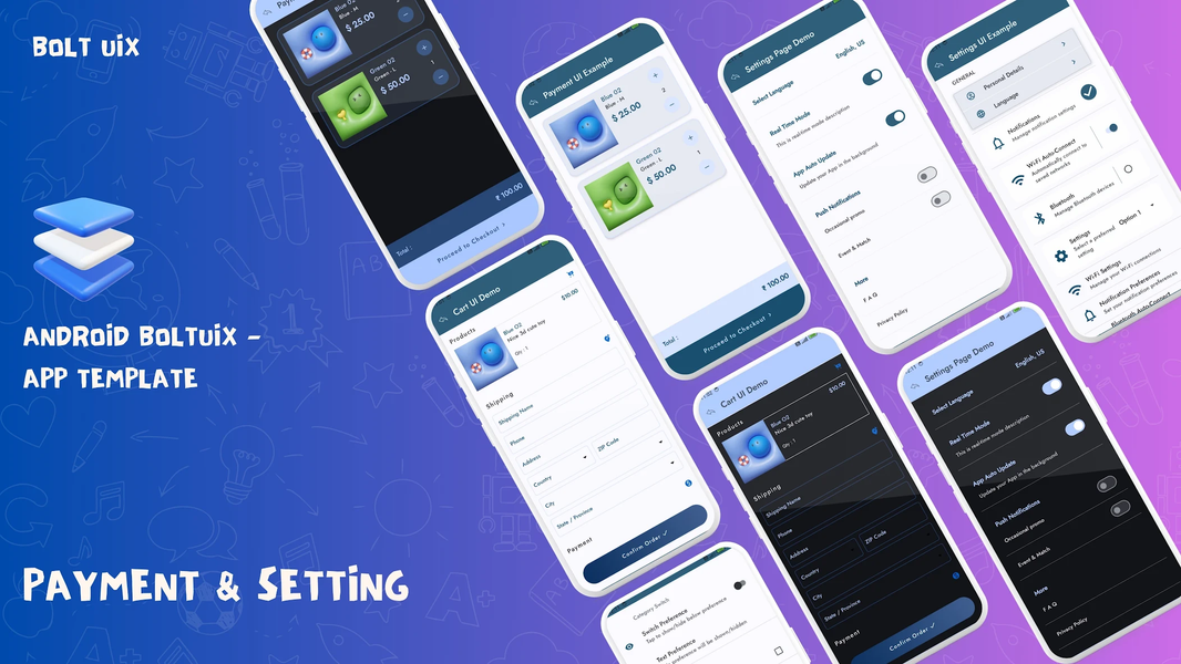 Kotlin Material UIX Template - عکس برنامه موبایلی اندروید