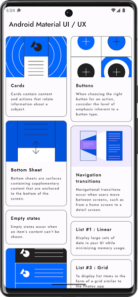 Android Material UI/UX - عکس برنامه موبایلی اندروید