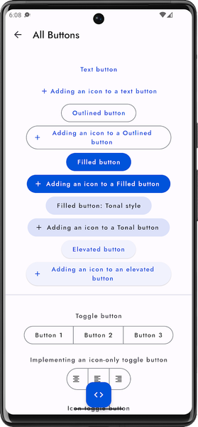 Android Material UI/UX - عکس برنامه موبایلی اندروید