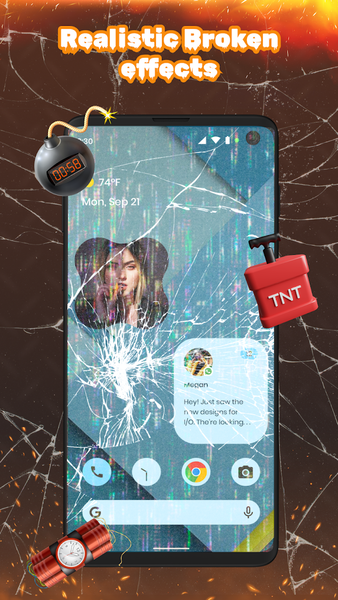 Time Bomb Broken Screen Effect - عکس برنامه موبایلی اندروید