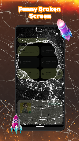 Time Bomb Broken Screen Effect - Image screenshot of android app