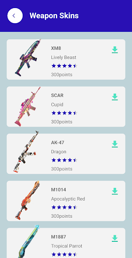 fire gun skin bundle - Image screenshot of android app