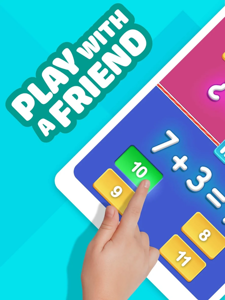Two players math games online - Image screenshot of android app