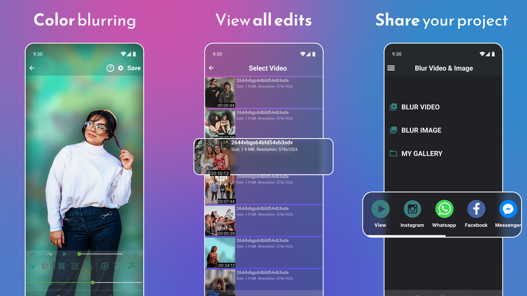 Blur Video and Photo Editor - عکس برنامه موبایلی اندروید