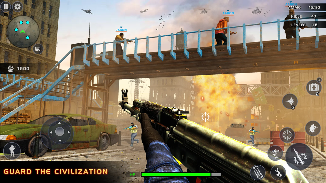 Modern Gun Strike 2: FPS Games - Gameplay image of android game