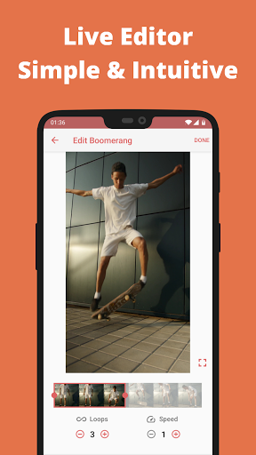 Boomerit Boomerang Video Maker - عکس برنامه موبایلی اندروید