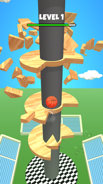 Basket Jump - Gameplay image of android game