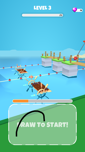 Draw Boat 3D - Gameplay image of android game