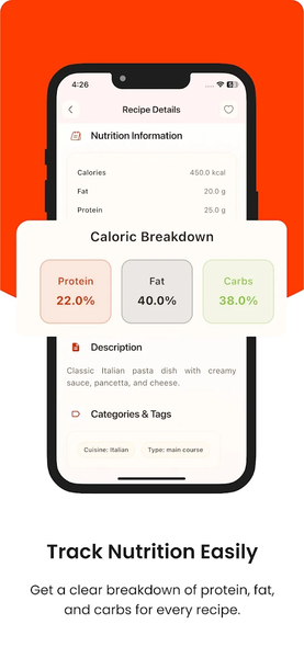 Cooksmart Recipe by Ingredient - Image screenshot of android app