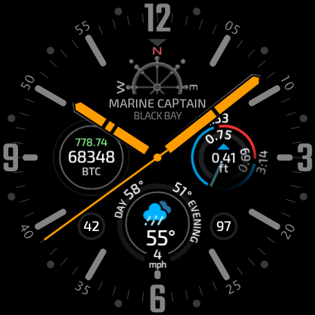 Marine Captain Watch Face - Image screenshot of android app