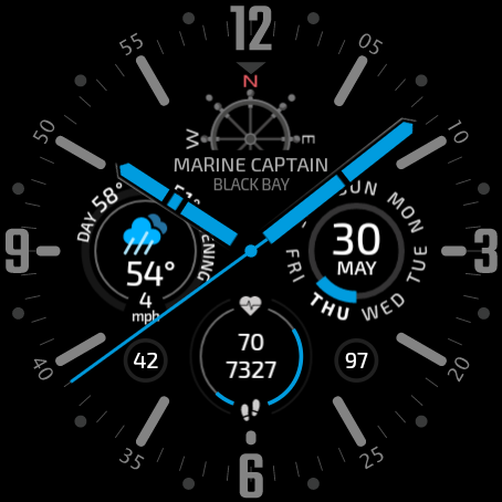 Marine Captain Watch Face - Image screenshot of android app