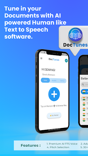 DocTunes- PDF & Text to Speech - عکس برنامه موبایلی اندروید