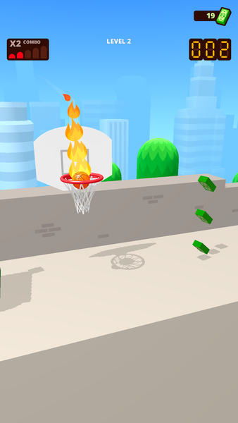 Bounce Dunk - basketball game - Gameplay image of android game