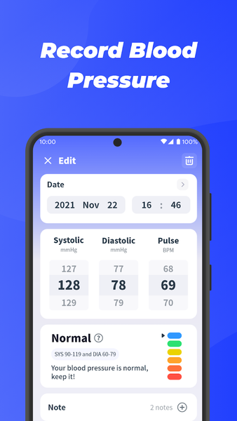 Blood Pressure Diary - عکس برنامه موبایلی اندروید