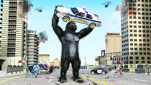Gorilla Smash City Attack Game - Gameplay image of android game
