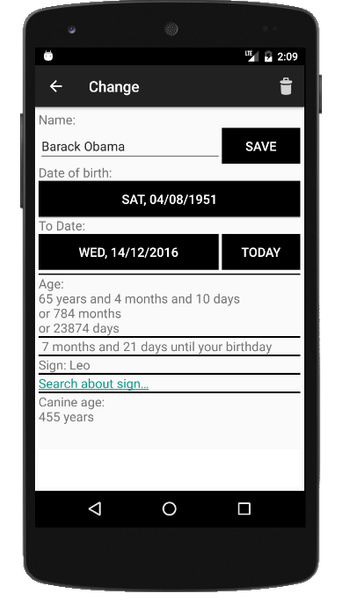 Age Calculator / how old am i - Image screenshot of android app