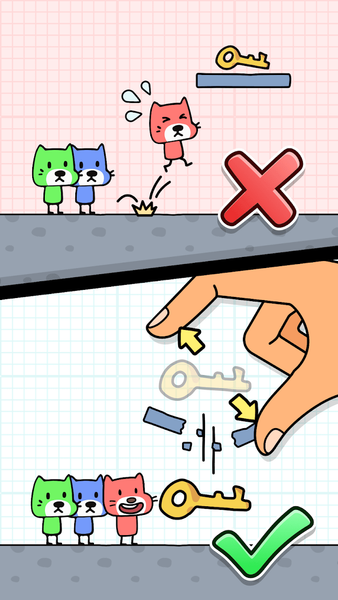 Brain cat: tricky puzzles - Gameplay image of android game