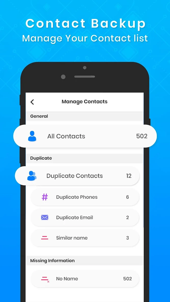 Contact Backup & Restore - عکس برنامه موبایلی اندروید