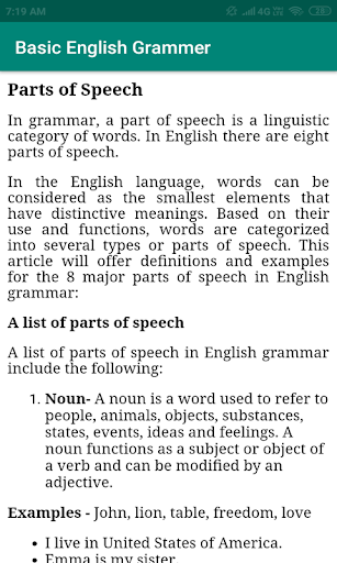 Basic English Grammar - عکس برنامه موبایلی اندروید