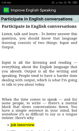 Improve English Speaking - عکس برنامه موبایلی اندروید