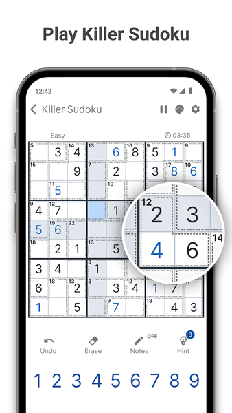 Killer Sudoku - Gameplay image of android game