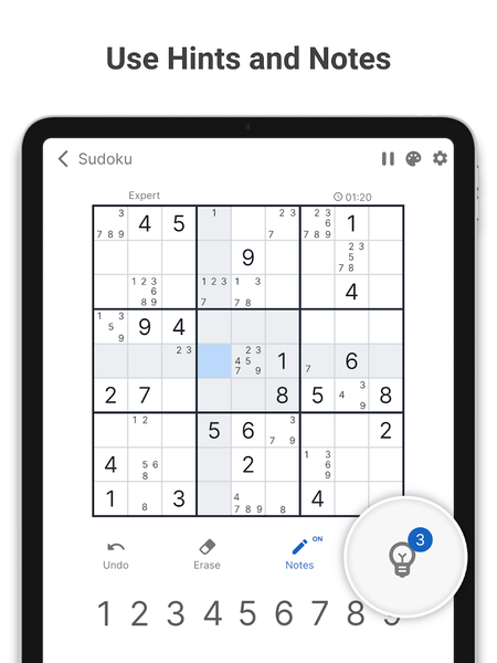 Sudoku - Gameplay image of android game