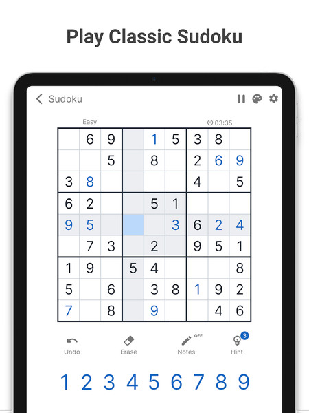 Sudoku - Gameplay image of android game