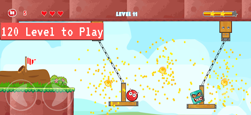 Ball V - Red Bounce Ball 5 - Gameplay image of android game