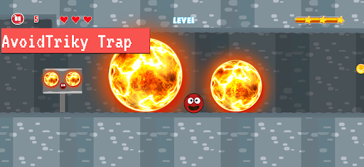 Ball V - Red Bounce Ball 5 - Gameplay image of android game