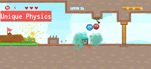 Ball V - Red Bounce Ball 5 - Gameplay image of android game
