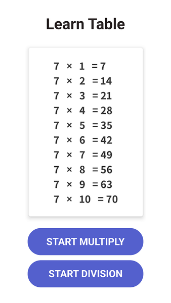 Times Tables - Multiplication - عکس بازی موبایلی اندروید