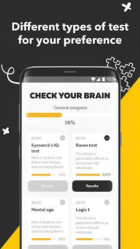 Brain test - psy and iq test - عکس برنامه موبایلی اندروید