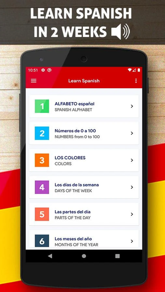 Learn Spanish Offline - عکس برنامه موبایلی اندروید
