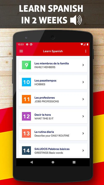 Learn Spanish Offline - عکس برنامه موبایلی اندروید