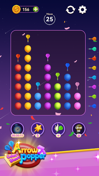 Arrow Popper - Color Blast - Gameplay image of android game