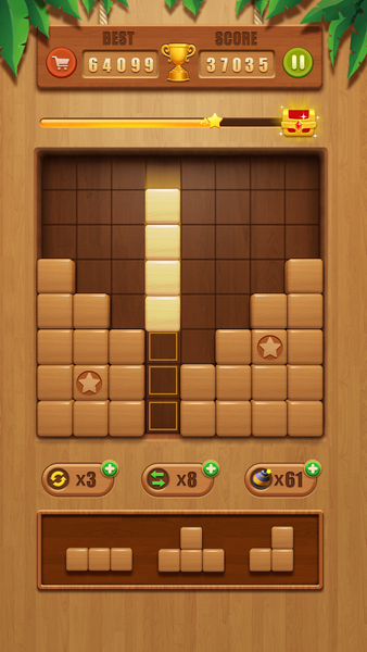 Wood Merge - Block 3D - Gameplay image of android game