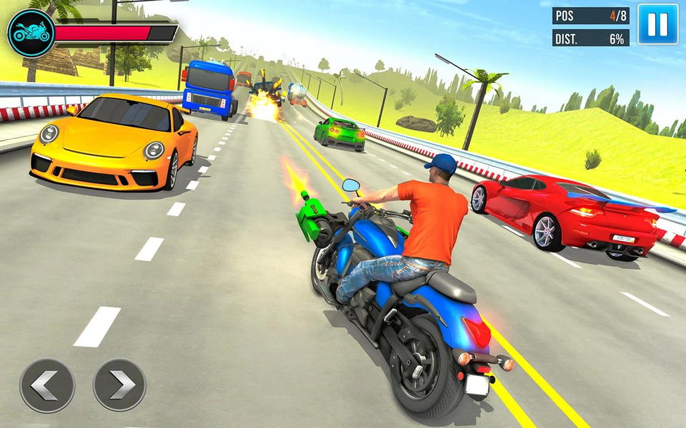 Bike racing: ۳D Shooting game - عکس بازی موبایلی اندروید
